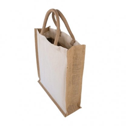 Sac 3 Bouteilles En Toile De Jute Et Coton KERALA Côté