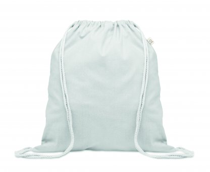 Gym Bag En Coton Et PET Recyclé 140g CABETRI Blanc De Face