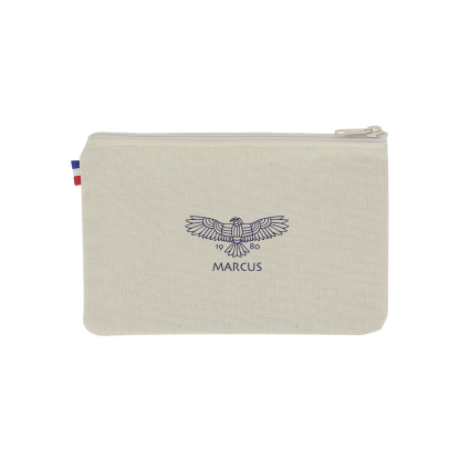 Petite Pochette De Voyage En Coton Recyclé 250g ANDRÉE Marquage 1 Couleur