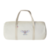Sac Polochon En Coton Recyclé 250g 50x23cm LÉON Naturel Quadri Blanc