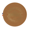 Sous Verre Rond En Cuir Végétal BOCK Camel Avec Marquage à Chaud