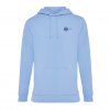 Sweat à Capuche Mixte En Coton Bio Et Recyclé 340g JASPER Bleu Ciel Avec Marquage
