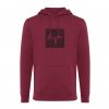 Sweat à Capuche Mixte En Coton Bio Et Recyclé 340g JASPER Bordeaux Avec Marquage