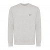 Sweat Shirt Mixte En Coton Bio Et Recyclé 280g ETOSHA Gris Clair Non Teinté Avec Marquage