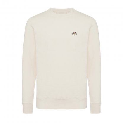 Sweat Shirt Mixte En Coton Bio Et Recyclé 280g ETOSHA Naturel Avec Marquage