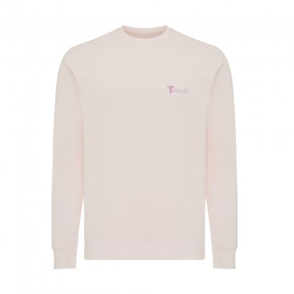 Sweat Shirt Mixte En Coton Bio Et Recyclé 280g ETOSHA Rose Avec Marquage