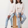 Sweat Shirt Mixte En Coton Bio Et Recyclé 280g ETOSHA Rose Mannequins Portés