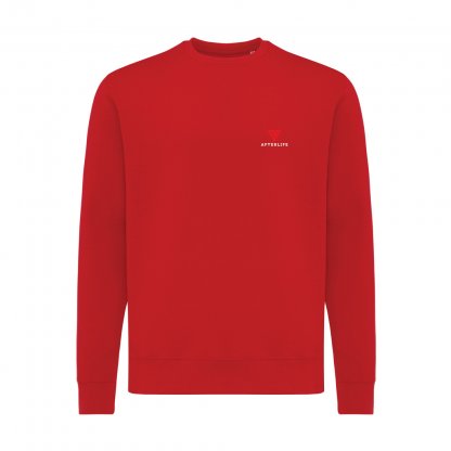 Sweat Shirt Mixte En Coton Bio Et Recyclé 280g ETOSHA Rouge Vif Avec Marquage