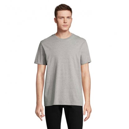 T Shirt Mixte En Coton Bio 175g LEGEND Gris Chiné De Face