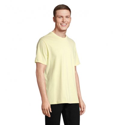 T Shirt Mixte En Coton Bio 175g LEGEND Jaune De Côté