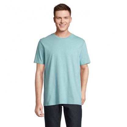 T Shirt Mixte En Coton Bio 175g LEGEND Turquoise De Face