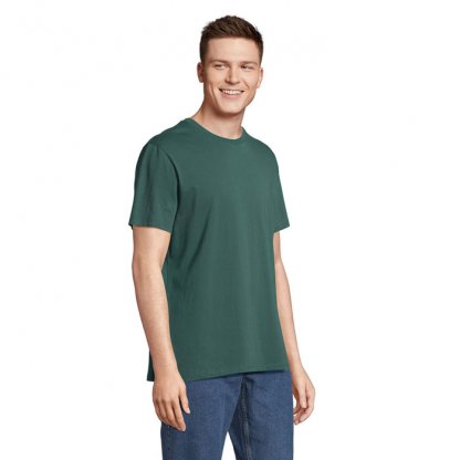 T Shirt Mixte En Coton Bio 175g LEGEND Vert Foncé De Côté