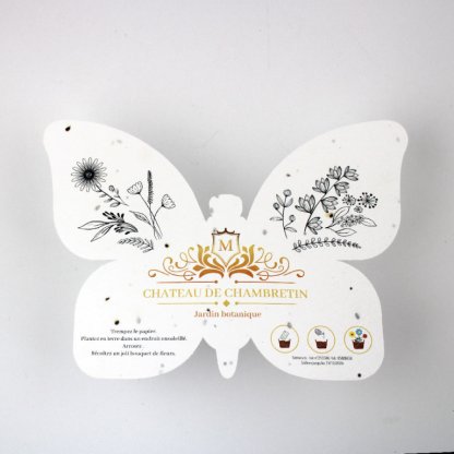 Papier Graines Découpe Spéciale FORMAT A5 Forme Papillon