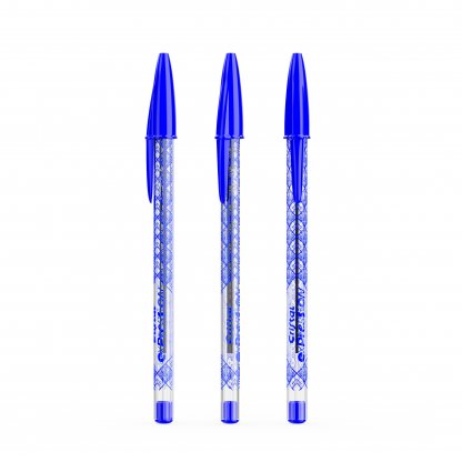 Stylo Bille CRISTAL EXPRESSION Bleu Quadri