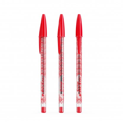 Stylo Bille CRISTAL EXPRESSION Rouge Quadri