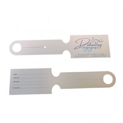 Étiquette Pour Bagages En Papier Indéchirable 240g Avec Marquage Resto Verso