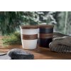 Gobelet En Inox Recyclé Avec Poignée Et Couvercle En Noyer 350ml WALNUT Avec Marquages Gobelet En Inox Recyclé Avec Poignée Et Couvercle En Noyer 350ml WALNUT Avec Marquages