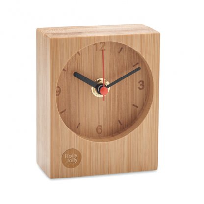 Horloge De Table En Bambou CLAMBU Avec Marquage