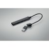 Hub 4 Ports USB En Aluminium Recyclé CURRENT Vue Du Haut Hub 4 Ports USB En Aluminium Recyclé CURRENT Vue Du Haut