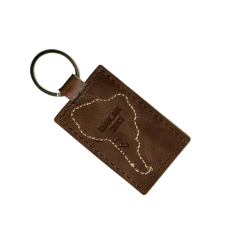 Porte-clés rectangle promotionnel en cuir recyclé - RECTANGLE KEYS