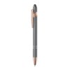 Stylet : Stylo 2 En 1 En Aluminium Recyclé SCRIBBLE Gris De Côté Stylet : Stylo 2 En 1 En Aluminium Recyclé SCRIBBLE Gris De Côté
