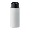 Bouteille Avec Paille Intégrée En Inox Recyclé 500ml SPOT Blanc De Face Bouteille Avec Paille Intégrée En Inox Recyclé 500ml SPOT Blanc De Face