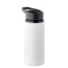Bouteille Avec Paille Intégrée En Inox Recyclé 500ml SPOT Blanc Paille Fermée Bouteille Avec Paille Intégrée En Inox Recyclé 500ml SPOT Blanc Paille Fermée