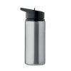 Bouteille Avec Paille Intégrée En Inox Recyclé 500ml SPOT Gris De Côté Bouteille Avec Paille Intégrée En Inox Recyclé 500ml SPOT Gris De Côté