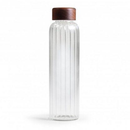 Bouteille En Verre Borosilicate Et Bois 550ml PURFLOW Photo Principale