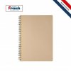 Carnet A5 En Cuir Recyclé Spirale LIBER Beige