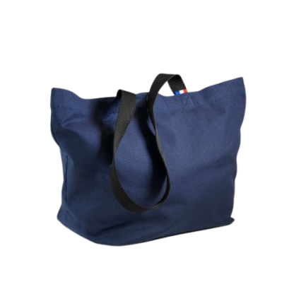 Sac Cabas En Coton 220g 50x32x20cm AZALEE Bleu Marine