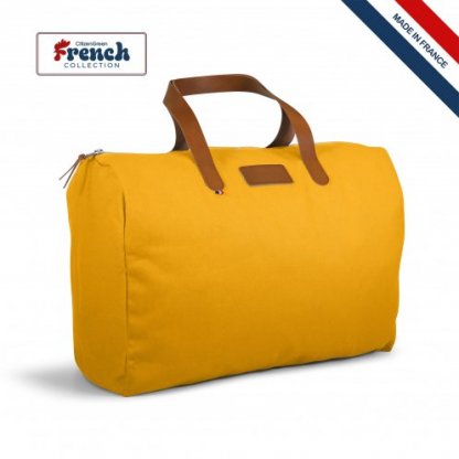 Sac De Voyage En Coton Bio 360g 49x3 X21cm RONDEAU Jaune