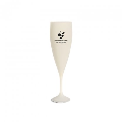 Flute à Champagne Réutilisable En Bioplastique 140ml BIO CHAMPAGNE VERRE Marquage 1 Couleur