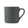 Mug En Céramique Strié 340ml RIBMUG Gris Anthracite