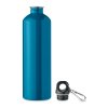 Gourde En Inox Recyclé Avec Mousqueton 750ml REBIG MOSS Turquoise Bouchon à Plat