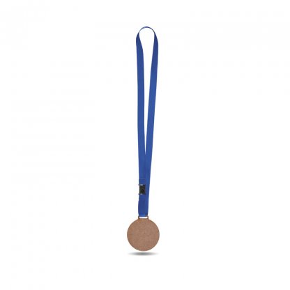 Médaille En Bois MDF Avec Cordon Satin BOLT XL Bleu