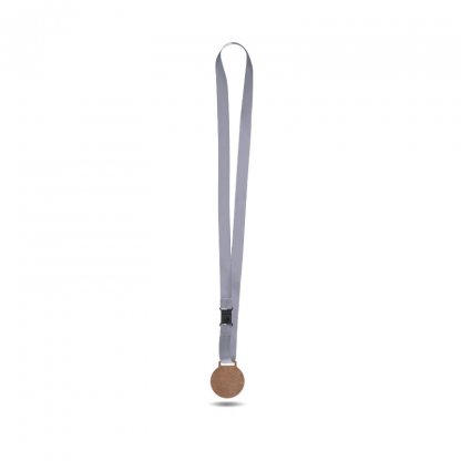 Médaille En Bois MDF Avec Cordon Satin BOLT Argent