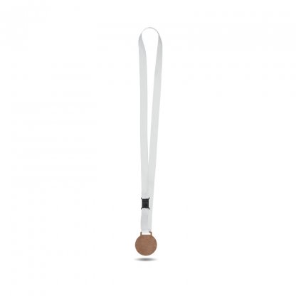 Médaille En Bois MDF Avec Cordon Satin BOLT Blanc