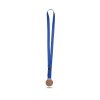 Médaille En Bois MDF Avec Cordon Satin BOLT Bleu Clair