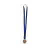 Médaille En Bois MDF Avec Cordon Satin BOLT Bleu Foncé