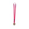 Médaille En Bois MDF Avec Cordon Satin BOLT Magenta