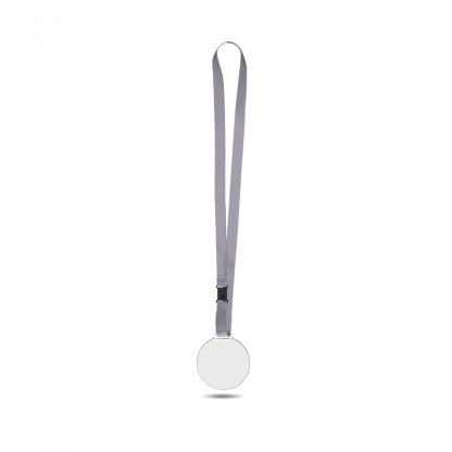 Médaille En Plastique Avec Cordon Satin PLASTA XL Argent