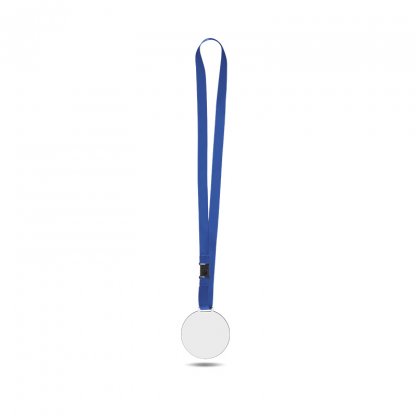 Médaille En Plastique Avec Cordon Satin PLASTA XL Bleu Clair
