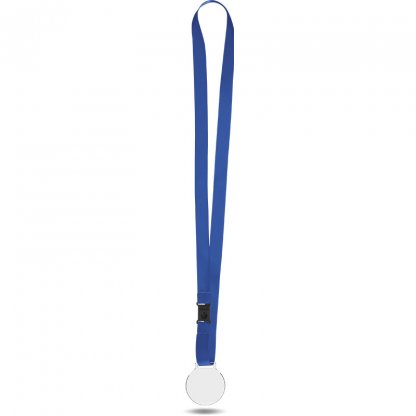 Médaille En Plastique Avec Cordon Satin PLASTA Bleu Clair