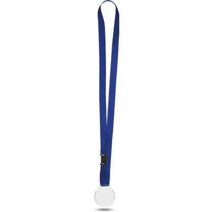 Médaille En Plastique Avec Cordon Satin PLASTA Bleu Foncé