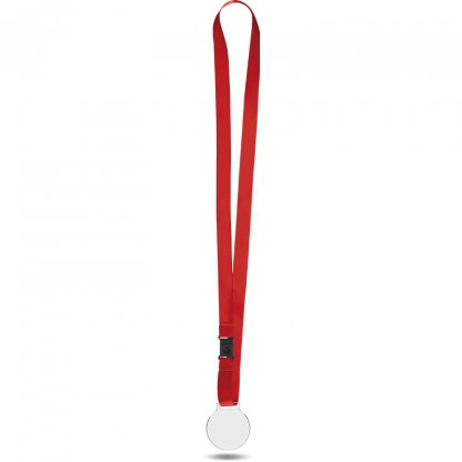 Médaille En Plastique Avec Cordon Satin PLASTA Rouge