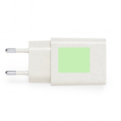 Bloc De Charge Rapide En Paille De Blé 2 Sorties USB Et USB C AVERY Zone de marquage 25 X 20 Mm
