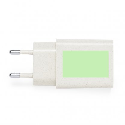 Bloc De Charge Rapide En Paille De Blé 2 Sorties USB Et USB C AVERY Zone de marquage 35 X 20 Mm