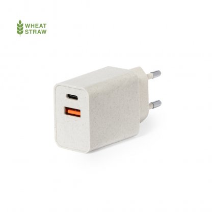 Bloc De Charge Rapide En Paille De Blé 2 Sorties USB Et USB C AVERY Photo Principale