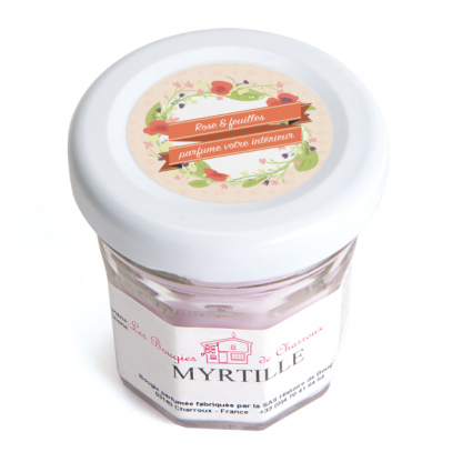 Bougie Parfumée Petit Pot 110g MINI CHARROUX Myrtille Avec Marquage Quadri
